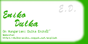 eniko dulka business card